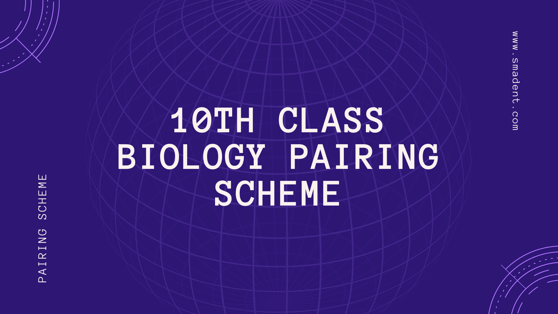 10th Class Biology Pairing Scheme