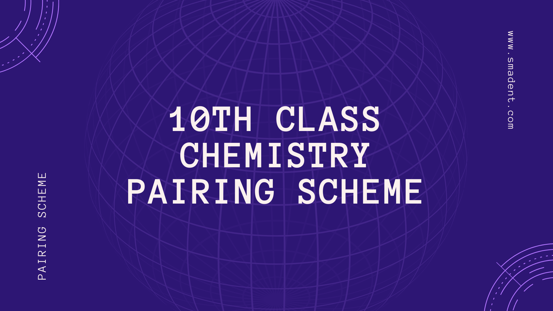 10th Class Chemistry Pairing Scheme